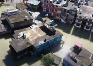 स्यानाचट्टी में यमुना पर बनी झील: कटे गाँव, डूबा पुल और बढ़ा खतरा