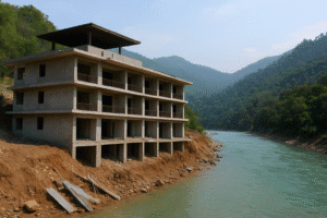 देहरादून में अवैध निर्माण और नदी की धारा मोड़ने का मामला, करोड़ों की क्षति और प्रशासन हरकत में