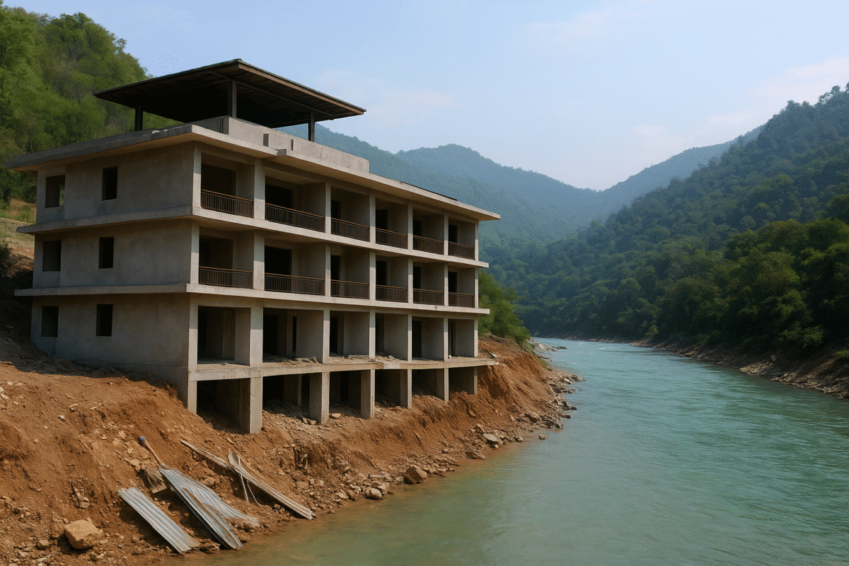 देहरादून में अवैध निर्माण और नदी की धारा मोड़ने का मामला, करोड़ों की क्षति और प्रशासन हरकत में