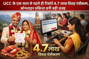 टाइटल (Title): UCC लागू होने से पहले ही उत्तराखंड में रिकॉर्ड 4.7 लाख विवाह पंजीकरण