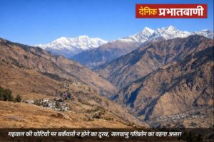 उत्तराखंड के गढ़वाल क्षेत्र में जनवरी महीने में बर्फबारी न होने से सूखी पहाड़ियां, जलवायु परिवर्तन का प्रभाव