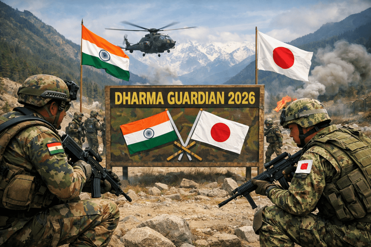 उत्तराखंड में भारत-जापान का संयुक्त सैन्य अभ्यास “धर्मा गार्जियन 2026” शुरू