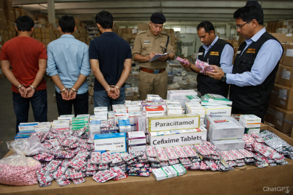 राज्य में नकली दवाओं के बड़े सिंडिकेट का भंडाफोड़, तीन आरोपी गिरफ्तार