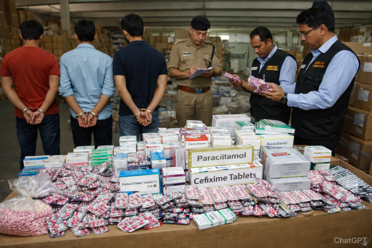 राज्य में नकली दवाओं के बड़े सिंडिकेट का भंडाफोड़, तीन आरोपी गिरफ्तार
