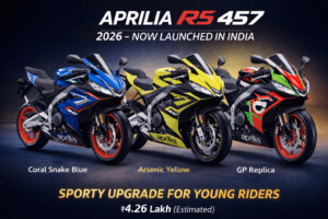 Aprilia RS 457 नई बाइक भारत में लॉन्च, युवा राइडर्स के लिए स्पोर्टी अपग्रेड