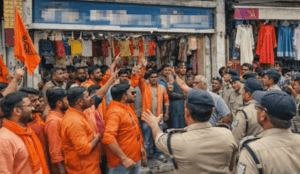 कोटद्वार में दुकान के नाम पर विवाद: बजरंग दल के विरोध के बाद पुलिस को संभालनी पड़ी स्थिति