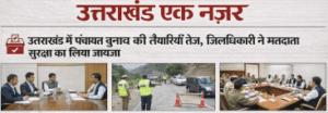 उत्तराखंड में पंचायत चुनाव की तैयारियाँ तेज, जिलाधिकारी ने मतदाता सुरक्षा का लिया जायजा