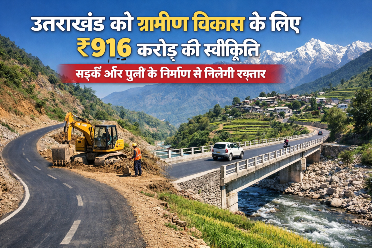 ग्रामीण विकास को बड़ी सौगात: उत्तराखंड को ₹916 करोड़ की स्वीकृति, सड़कों-पुलों के निर्माण को मिलेगी रफ्तार