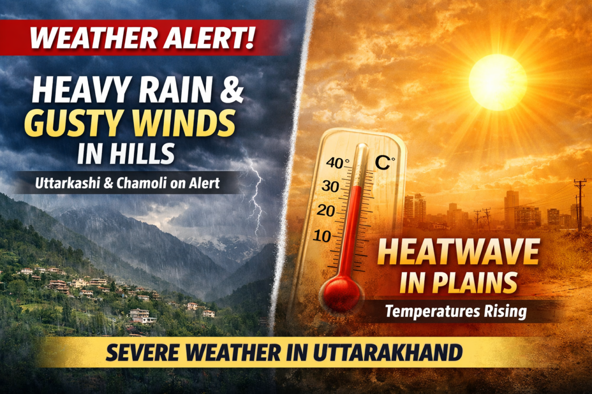 मौसम का बदला मिजाज, उत्तराखंड के कई जिलों में बारिश और तेज हवाओं का अलर्ट