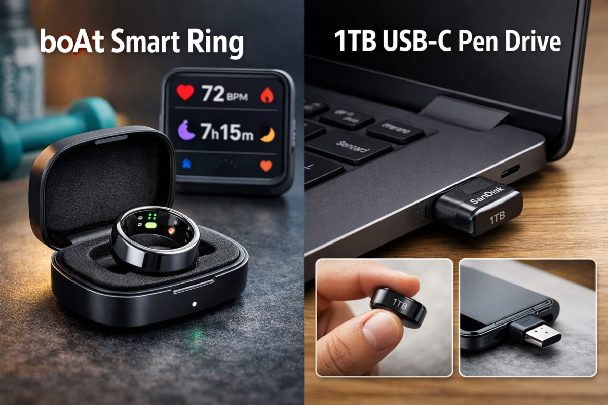 नई टेक्नोलॉजी ने मचाया धमाल, boAt की स्मार्ट रिंग और 1TB USB-C पेनड्राइव लॉन्च