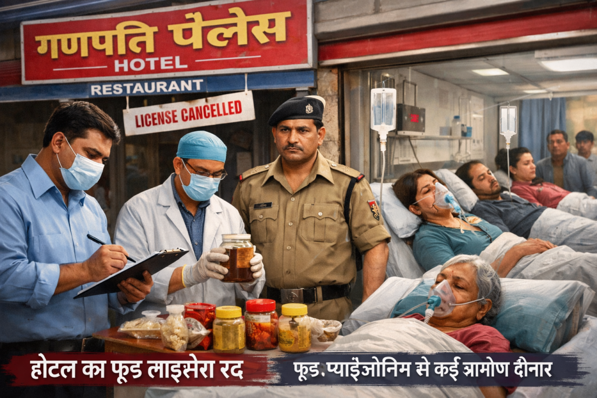 रानीचौरी स्थित गणपति पैलेस होटल का फूड लाइसेंस रद्द, फूड प्वॉइजनिंग से कई ग्रामीण बीमार