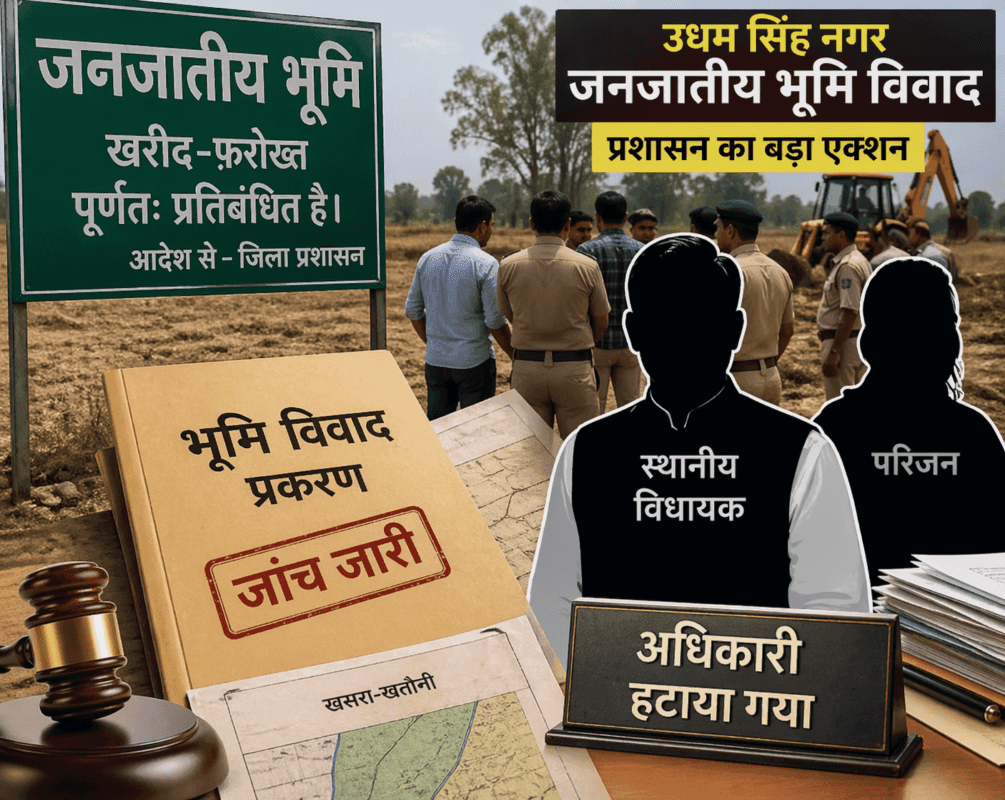 उधम सिंह नगर जनजातीय भूमि विवाद—क्या है पूरा प्रकरण, कैसे खुली परतें और अब तक क्या हुआ एक्शन