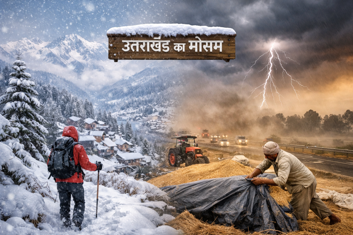 उत्तराखंड मौसम रिपोर्ट, 4 अप्रैल 2026: पहाड़ों में बारिश-बर्फबारी, मैदानों में गर्मी बरकरार, 4–7 अप्रैल तक अलर्ट