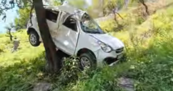 पाली लिंक रोड पर मौत बनकर दौड़ी कार: खाई में समाई ऑल्टो, 3 की दर्दनाक मौत, 5 घायल